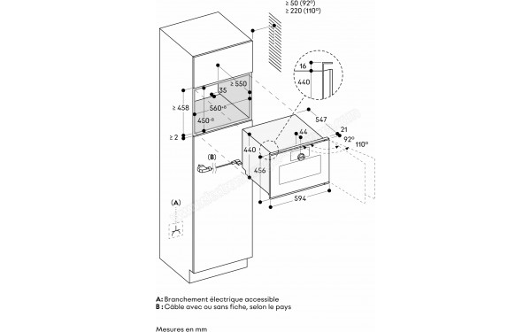 GAGGENAU GS240100 - Dimensions
