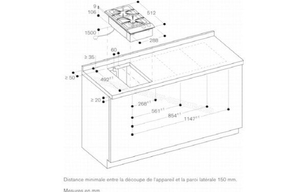 GAGGENAU VG232120F - Dimensions