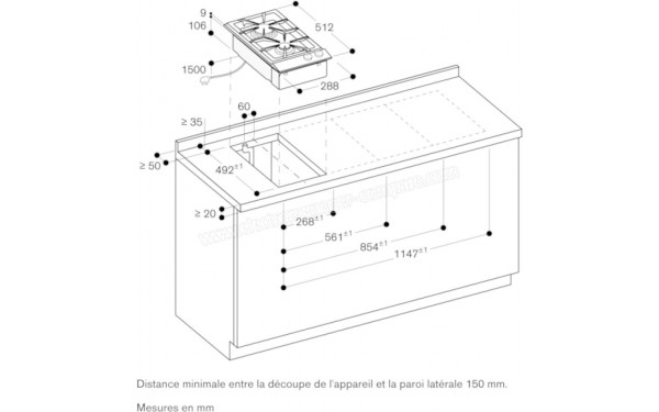 GAGGENAU VG232220 - Dimensions