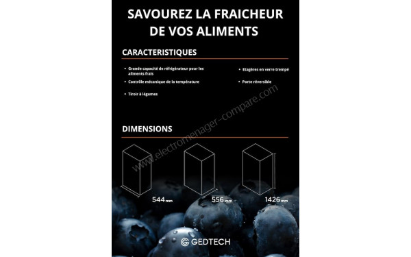 GEDTECH GSP230BL - Dimensions