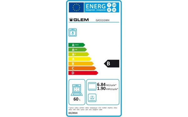 GLEM GA551GWH - &Eacute;tiquette &eacute;nergie