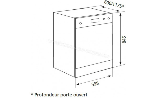 GLEM GDF623SI - Dimensions