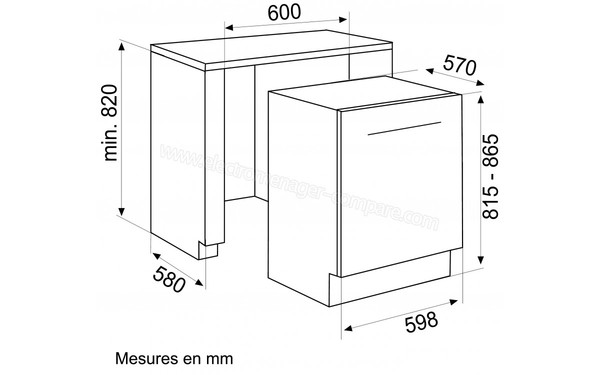 GLEM GDI645 - Sch&eacute;ma d'encastrement