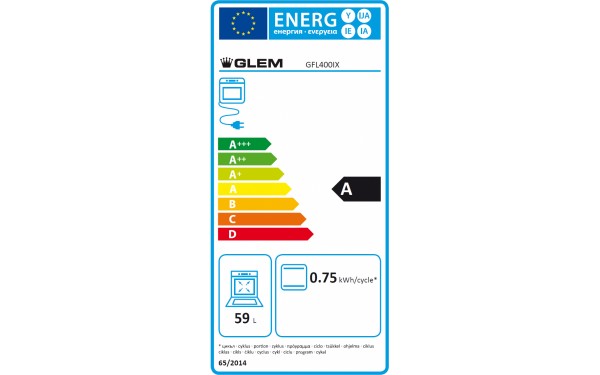 GLEM GFL400IX - &Eacute;tiquette &eacute;nergie
