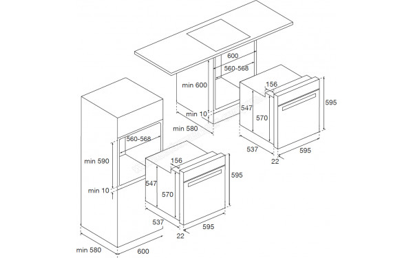 GLEM GFLP103IX - Dimensions