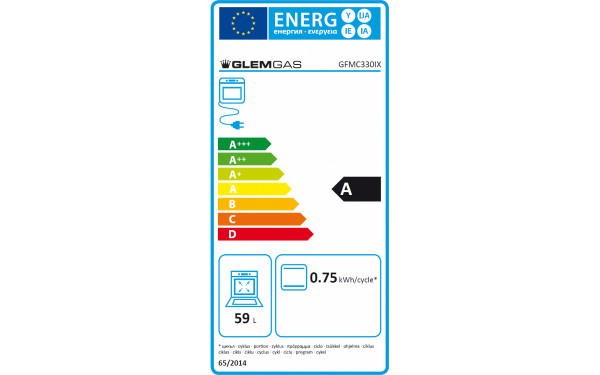 GLEM GFMC330IX - &Eacute;tiquette &eacute;nergie