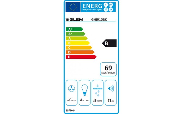 GLEM GHI910BK - &Eacute;tiquette &eacute;nergie