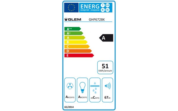GLEM GHP672BK - &Eacute;tiquette &eacute;nergie