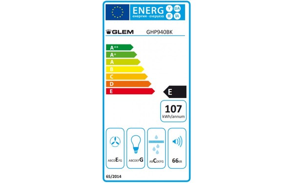 GLEM GHP940BK - &Eacute;tiquette &eacute;nergie