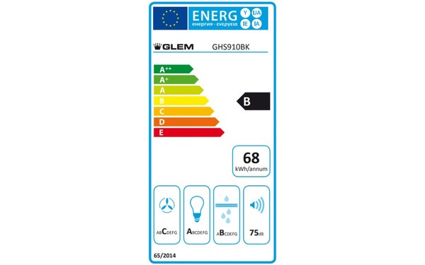 GLEM GHS910BK - &Eacute;tiquette &eacute;nergie