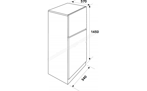 GLEM GRF170BK - Dimensions