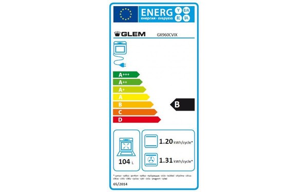 GLEM GX960CVIX - &Eacute;tiquette &eacute;nergie