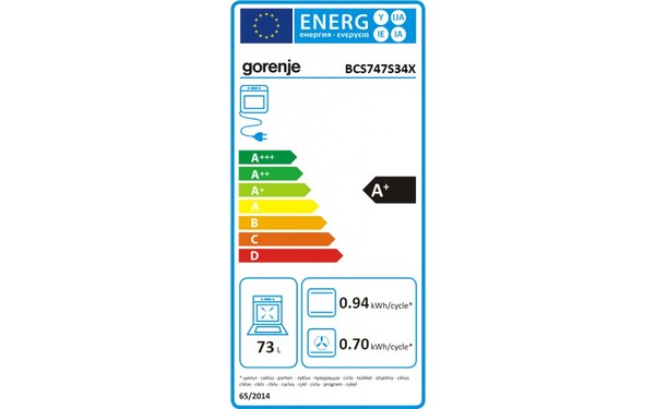 GORENJE BCS747S34X - &Eacute;tiquette &eacute;nergie
