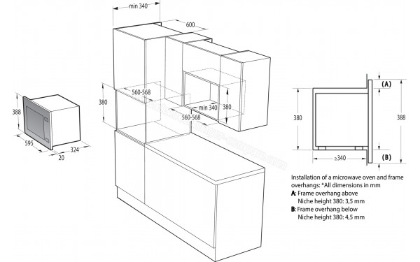 GORENJE BM201AG1X - Dimensions