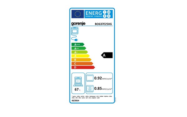 GORENJE BO637E25XG - &Eacute;tiquette &eacute;nergie