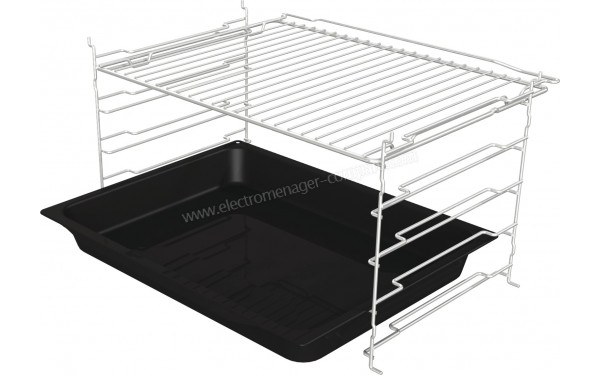 GORENJE BOP6737E02EBG - Vue de la grille, du l&egrave;chefrite et des rails