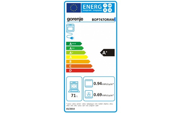 GORENJE BOP747ORAW - &Eacute;tiquette &eacute;nergie