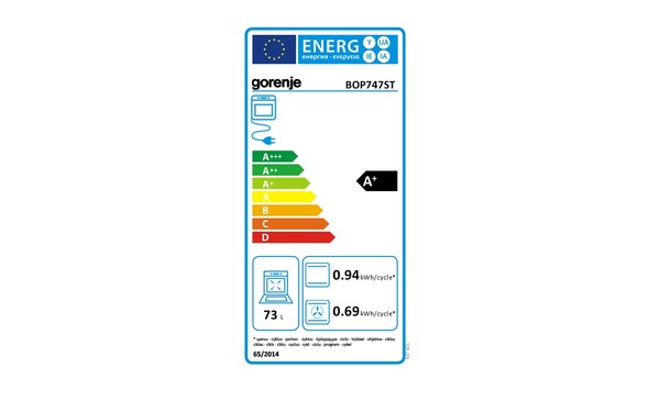 GORENJE BOP747ST - &Eacute;tiquette &eacute;nergie