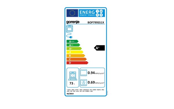 GORENJE BOP799S51X - &Eacute;tiquette &eacute;nergie