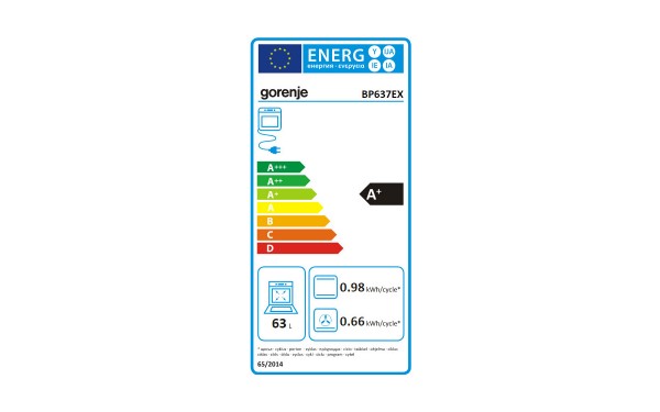 GORENJE BP637EX - &Eacute;tiquette &eacute;nergie