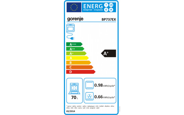 GORENJE BP737EX - &Eacute;tiquette &eacute;nergie