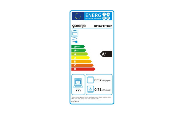 GORENJE BPS6737E02B - &Eacute;tiquette &eacute;nergie