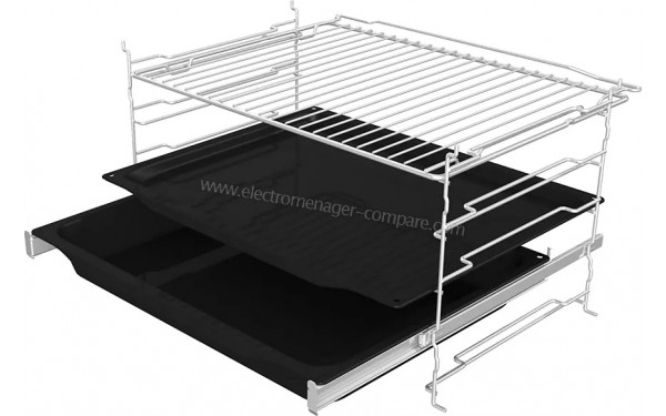 GORENJE BPS6737E06PWG - Vue de la grille, des l&egrave;chefrites et des rails