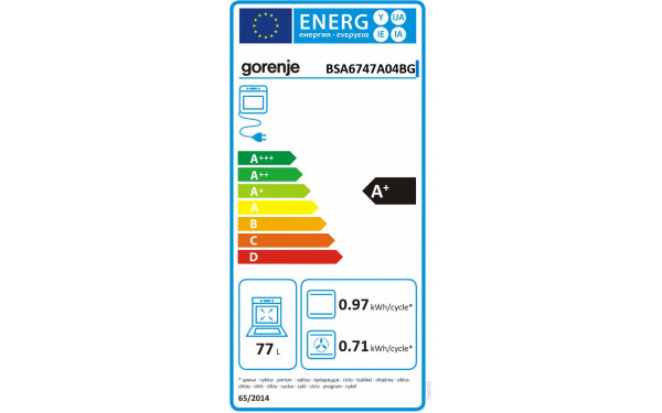 GORENJE BSA6747A04BG - &Eacute;tiquette &eacute;nergie