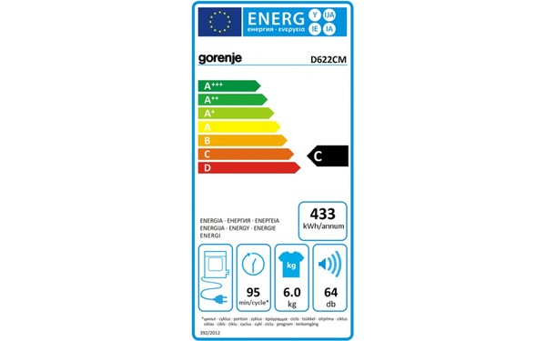GORENJE D622CM - &Eacute;tiquette &eacute;nergie