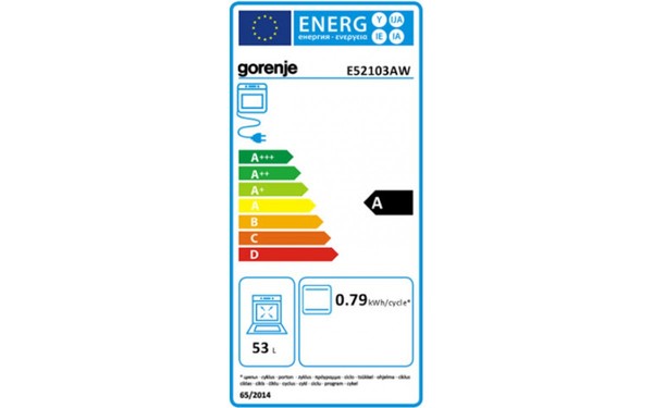 GORENJE E52103AW - &Eacute;tiquette &eacute;nergie