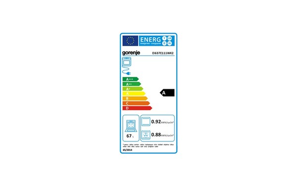 GORENJE EI637E111WK2 - &Eacute;tiquette &eacute;nergie
