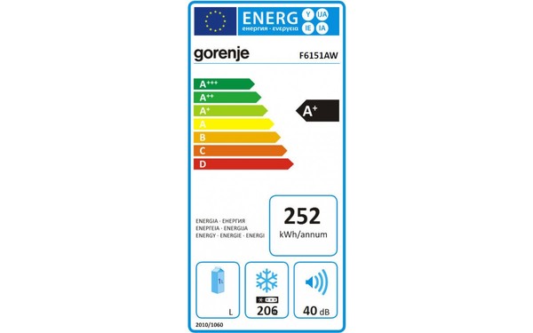 GORENJE F6151AW - &Eacute;tiquette &eacute;nergie