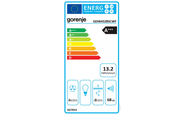 GORENJE GEH6432BSCWF - &Eacute;tiquette &eacute;nergie