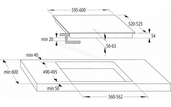 GORENJE GI601FMC - Dimensions