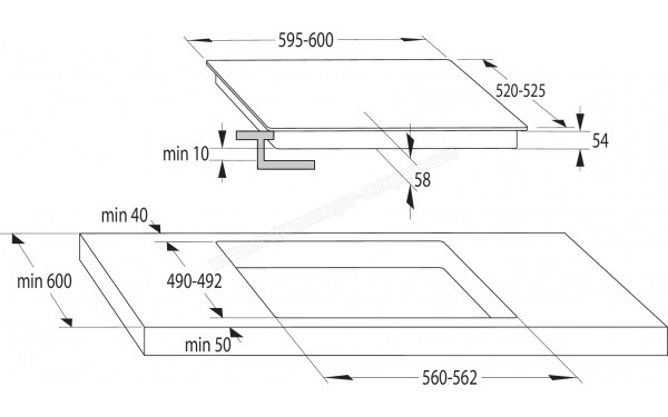 GORENJE GI6401BSC - Dimensions