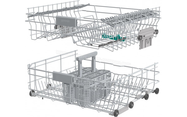 GORENJE GI672C60X - Vue du panier inf&eacute;rieur et sup&eacute;rieur