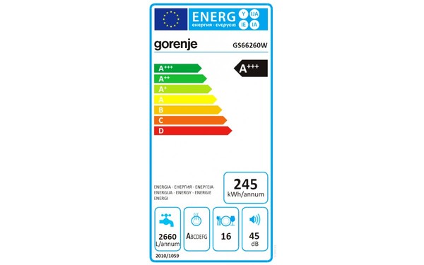 GORENJE GS66260W - &Eacute;tiquette &eacute;nergie