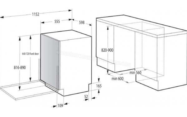 GORENJE GV642C60 - Dimensions