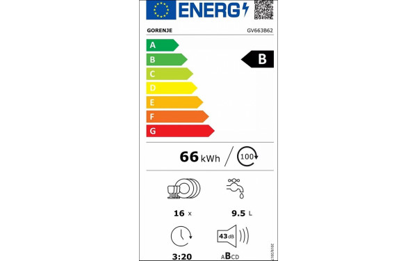 GORENJE GV663B62 - &Eacute;tiquette &eacute;nergie v2