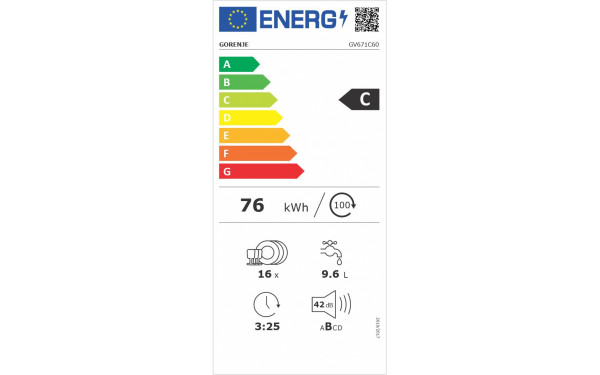GORENJE GV671C60 - &Eacute;tiquette &eacute;nergie v2