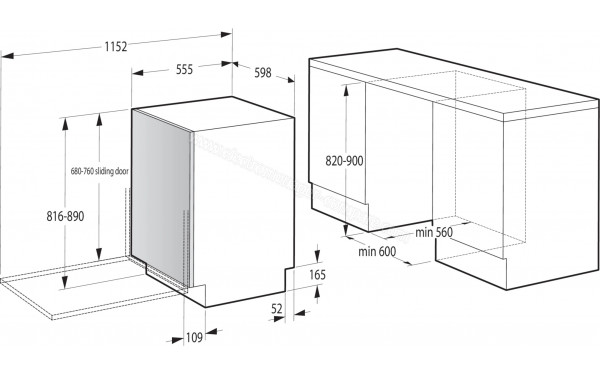 GORENJE GV673C61 - Dimensions