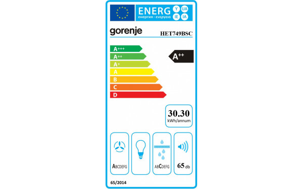 GORENJE HET749BSC - &Eacute;tiquette &eacute;nergie