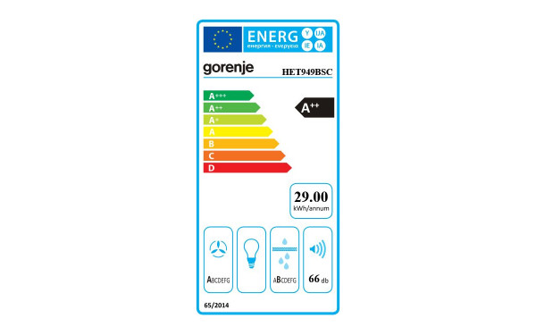 GORENJE HET949BSC - &Eacute;tiquette &eacute;nergie
