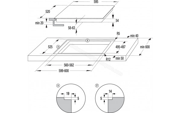 GORENJE IS630BSC - Dimensions