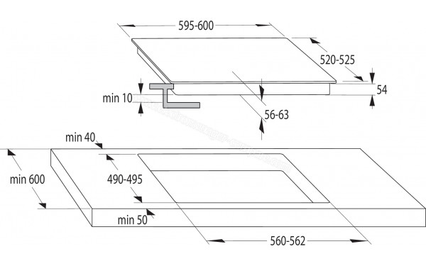 GORENJE IT640BCSC - Dimensions