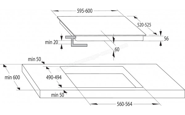 GORENJE IT64ASC - Dimensions