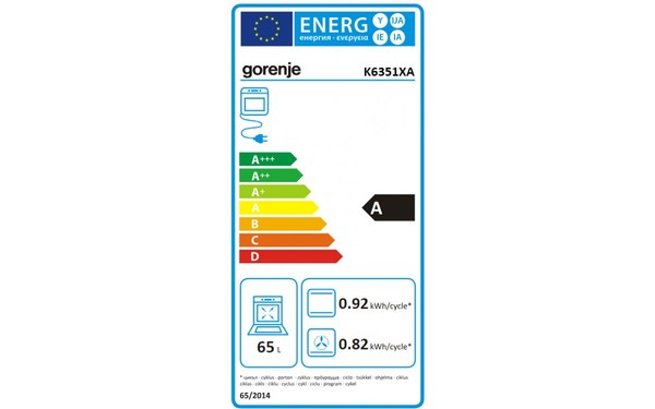 GORENJE K6351XA - &Eacute;tiquette &eacute;nergie
