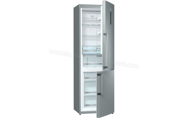 GORENJE NRC6192TX - Vue 3/4 gauche porte entrouverte (sans &eacute;clairage)