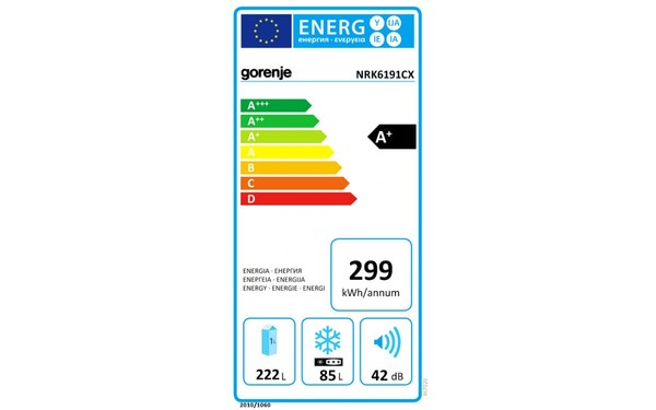 GORENJE NRK6191CX - &Eacute;tiquette &eacute;nergie