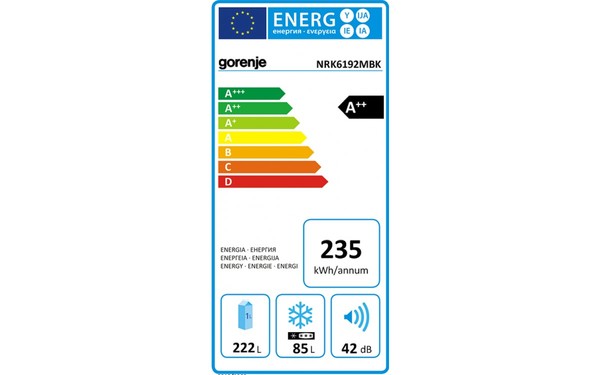 GORENJE NRK6192MBK - &Eacute;tiquette &eacute;nergie